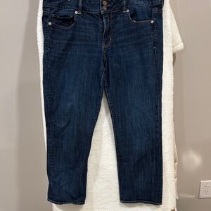 American Eagle Outfitters Dark Blue Ankle Jeans